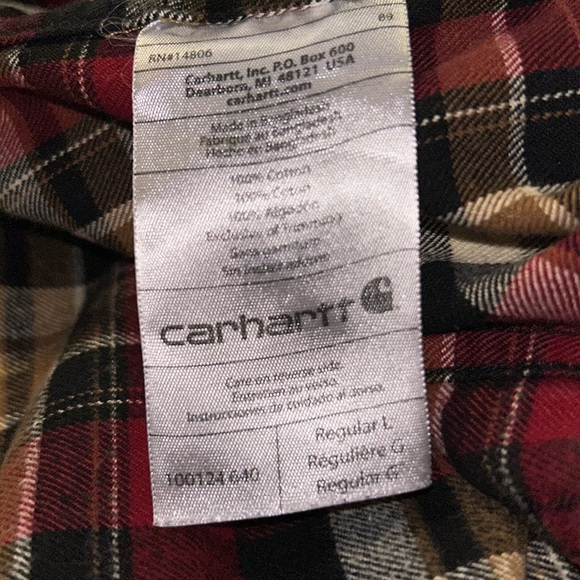 Carhartt Plaid Flannel Shirt - Picture 9 of 11